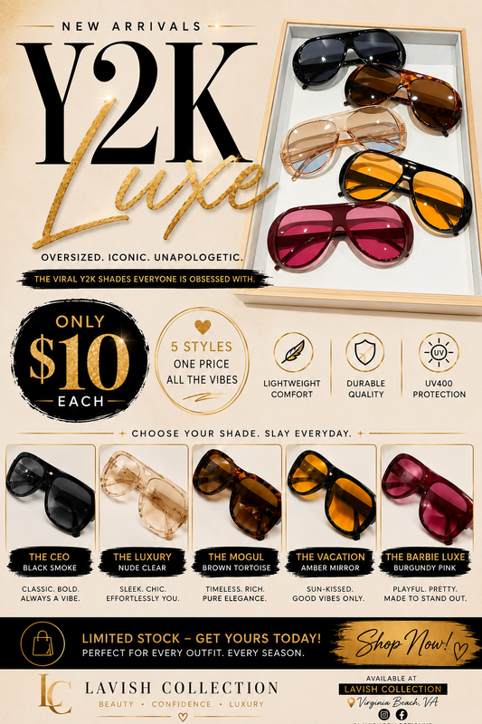 Y2K Luxe Oversized Fashion Sunglasses | Lavish Collection