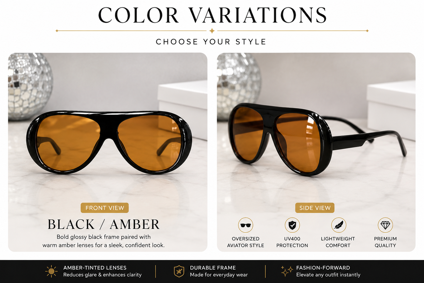 Y2K Luxe Oversized Fashion UNISEX Sunglasses | Lavish Collection